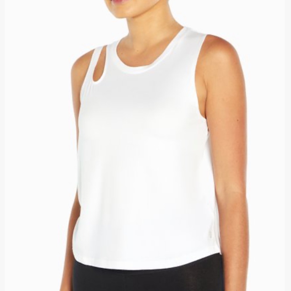 NWT Balance Collection White Noni Tank Top Gym to Everyday Wear Size Lar…